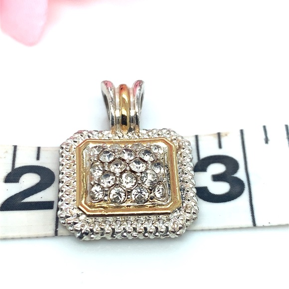 2/$10 Avon Two tone Pendant with crystals - Picture 3 of 4